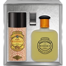 EVAFLORPARIS WHISKY FOR MEN Gift Box Eau de Toilette 100 ml + Déodorant 150 ml + Money clip Set Natural Spray Men perfume, 520 g