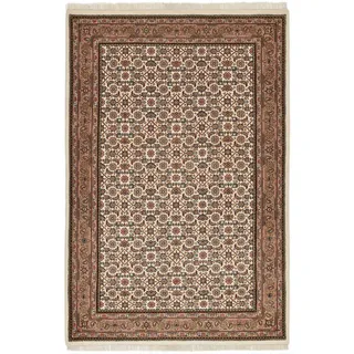Rug and Roll Orientteppich Indo Herati, klassisch, strapazierfähig 40x60 cm , Creme , Textil , Orientalisch , Rechteckig , 40x60 cm , für Fußbodenheizung geeignet , Teppiche und Böden, Teppiche, Orientteppiche