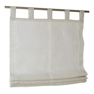 Kutti Raffrollo Schlaufenrollo Brondby Taupe halbtransparent, Breite 60 cm x Höhe 145 cm