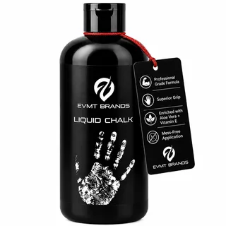 EVMT Brands Liquid Chalk. Flüssigkreide, Turnkreide für Gewichtheben, Gymnastik, Klettern, Tanzen und Heben. Schweißresistent und langanhaltend für einen stärkeren Griff. Magnesiumcarbonat