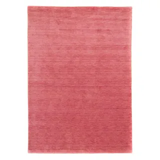 Morgenland Wollteppich »GABBEH FEIN Uni rechteckig, 18 mm Höhe, reine Schurwolle, uni, Wohnzimmer rosa - 350 x 250 cm -