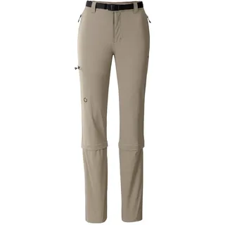 Zip-off-Hose LPO "Damen Zip-Off-Hose Coralie", Damen, Gr. 23, Normalgrößen, grau (vetiver), 94% Polyester, 6% Elasthan, Hosen Zip-off-Hose