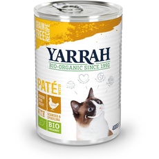 YARRAH Bio Katzenfutter Pate mit Huhn 400 g, 12er Pack (12 x 400 g)