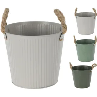 1 Metall-Blumentopf 16cm Bunte Farbe