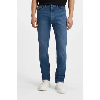 HUGO Blue Slim-fit-Jeans »Ash« mit Stone-washed-Finish, blau