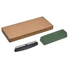 Leder Strop Block mit Compound, Winkelführung, Messer Strop Kit, rutschfester Leder Stropping Block zum Schärfen, Honen Messer, gerader Rasierer, Holzschnitzer Meißel