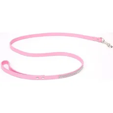 PawLove Paw Love - Hundeleine m. kleinen Steinen (Large, 120cm) - Pink (Hund, Hundesport), Halsband + Leine