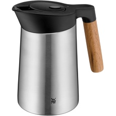 Bild Kineo Isolierkanne Edelstahl mit Klick-Verschluss, Kaffeekanne hält Getränke 12h warm & 24h kalt, matt