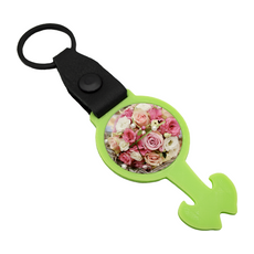 Foto Einkaufswagenlöser apfelgrün Schlüsselanhänger personalisierbar mit Wunschfoto Wunschbild...