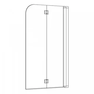 Koralle Duschfalttür myDay BF2A L 132, 1305-1325x1400mm, VB03713214DP1, Duschkabine: Rahmen: Silber poliert, Glas: ESG GlasPlus