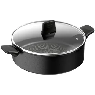 Tefal G2607283 Ultimate On Bratpfanne 28 cm mit Deckel für alle Herdarten einschließlich Induktion leicht zu reinigen Hochleistungs-Antihaftbeschichtung Thermo-Signal TM für gesundes Kochen Made in