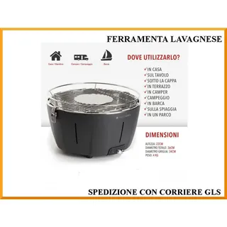 Grill Portable Instagrill Ohne Rauch für Boot, Camping, Wohnmobil, Terrasse