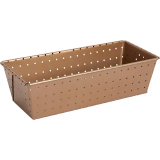 Wenco Brotbackform mit Lüftungslöchern 25 x11 cm – Kastenform aus Kohlenstoffstahl für Brot & Kuchen – Backform perforiert hitzebeständig bis 220°C – Kuchenform mit Silikon-Polyester-Beschichtung