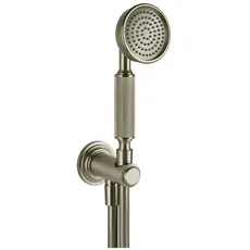 Gessi Venti20 Brause-Set mit Wandanschlussbogen, mit Halterung, Schlauch und Handbrause, Wandmontage, 1/2 Anschluss, 65123, Farbe: Finox Optik