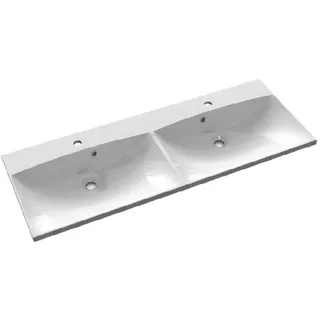 Sapho Maria - Möbel-Doppelwaschtisch 1200x460 mm, Marmorguss, weiß MA120 - Weiß