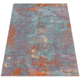 Paco Home Hochflor-Teppich »Padua 622« rechteckig 34 mm Höhe Kurzflor, modernes Design, sehr weicher Flor, bunt