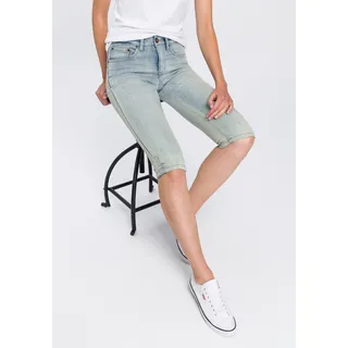 Arizona Caprijeans schmale Passform, mit Destroyed-Effekten, niedrige Leibhöhe, blau