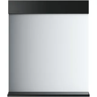 vidaXL Badspiegel mit Ablage BERG Schwarz 60x12x70 cm Massivholz - Schwarz