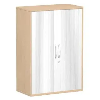 Geramöbel Flex Rollladenschrank 80 x 42,5 x 118,2 cm silber