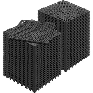 Vevor Ineinandergreifende Fliesen Schwarz 30 x 30 cm 55 St.