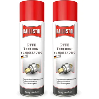 BALLISTOL Teflon-Spray 400ml Sprühdose, durchsichtig (Packung mit 2)