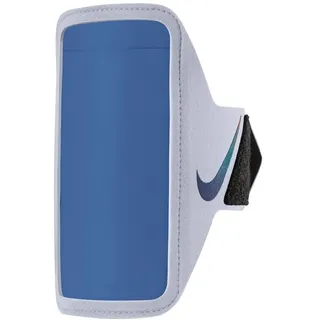 Nike Lean Armband Plus Smartphone Sportarmband Running Fitness Jogging Handyhalter Armband reflektierend Laufzubehör, Ghost/Black/Comet Blue, One Size