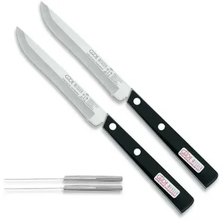Güde Messer - Serie Universalmesser - Set Allzweck- und Steakmesser 2 tlg. - Klingen 11 cm - Feinverzahnung - Griff Kunststoff - 9300-11-2