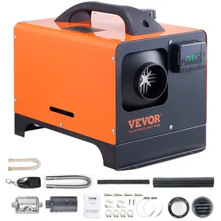 VEVOR Luft Dieselheizung Standheizung 12 V 5 kW, Luftheizung Air Diesel Standheizung Lufterhitzer, 0,16–0, 52 L/Std. Dieselheizung mit LCD-Display & Fernbedienung Air Diesel Heizung Bus, Lkw usw.