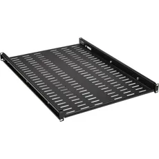 Eaton SmartRack Adjustable-Deep Steel Rack Shelf - 1U Vented 250 lb. 113 kg Capacity, Serverschrank Zubehör, Schwarz