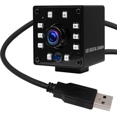 Svpro 1080P Nachtsicht USB Kamera CMOS OV2710 IR LED Infrarot Webcam HD Überwachungskamera mit 1.56mm Fisheye Objektiv für Android Windows Linux Mac OpenCV