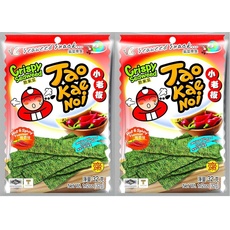 Tao Kae Noi Crispy Seaweed Snack Hot & Spicy, scharf-würziger Algensnack, 32 g (Packung mit 2)