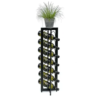 DanDiBo Weinregal X Metall Schwarz Stehend 80 cm 96323 , 16x80x16 cm , Weinregale