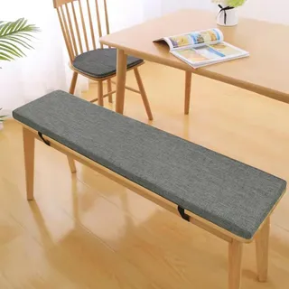 Dunkelgraues Sitzkissen - Waschbares Bankkissen - 110 x 35 x 3 cm