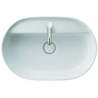 DU Aufsatzbecken Luv 600mm o.ÜL, m.HLB, 1 HL, weiß - Weiß