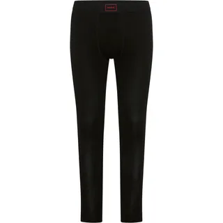 Lange Unterhose HUGO UNDERWEAR "LONG JOHN LENN", Herren, Gr. L (52), schwarz 001, Jersey, Obermaterial: 95% Baumwolle, 5% Elasthan, körpernah, Unterhosen Lange Unterhose, Logodruck am Bund, körpernah
