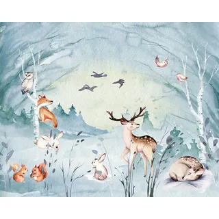 KOMAR Vliesfototapete Animal Sleepover 350 x 280 cm
