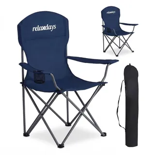 Relaxdays Campingstuhl 2er Set Blau