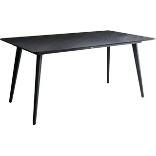 Beliani Gartentisch 160 x 90 x 75 cm Schwarz