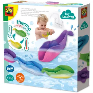 SES Creative Farbwechsel Badewannen-Fische | Badespielzeug | Made in Holland | für Kinder ab 1 Jahren | Diverse Farben | 3 Badfische | 13135