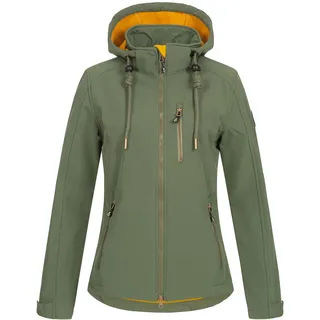 Ankerglut Damen Damen Softshelljacke mit Abnehmbarer Kapuze Gefüttert Übergangsjacke Windbreaker #Ankerglutfreude Softshelljacke
