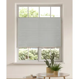 OTTO home Plissee »DAHRA - in Crush-Optik« Lichtschutz ohne Bohren verspannt Fixmaß, Bestseller mit über 5500 4,5-Sterne-Bewertungen, Klemmträger, grau