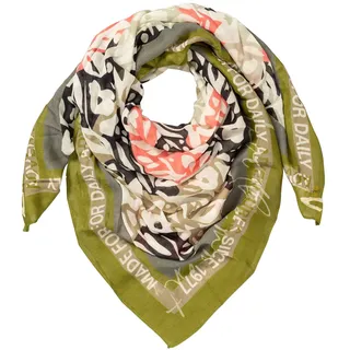 camel active Damen Modetuch in wertigem Baumwoll-Modal-Mix Grün, womenswear-OS