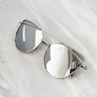 GLAM ROCK FASHION Verspiegelte Sonnenbrille Silber OK21WZ6 - Silber