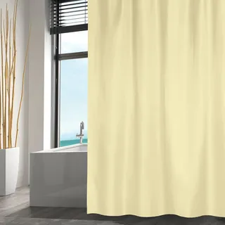 MSV Duschvorhang Polyester 180 cm x 200 cm Gelb