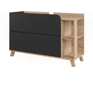 Vicco Waschbeckenunterschrank Karen Sonoma/Anthrazit 100 x 65 cm mit 2 Schubladen
