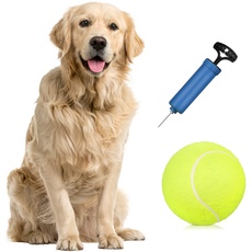 Lixada Hundebälle Tennisball Hund 9.5 Zoll Aufblasbarer Hundespielball Tennisball für Haustier Training (10.9)