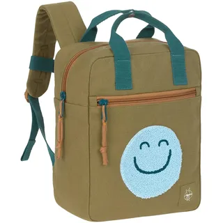 Lässig Kindergartenrucksack mit Brustgurt Kindertasche wasserabweisend/Little One & Me Square Backpack Small Olive