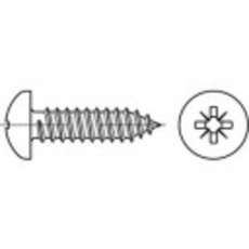 Bild von 147670 Linsenblechschrauben 6.3mm 25mm Kreuzschlitz Pozidriv Stahl galvanisch verzinkt 100