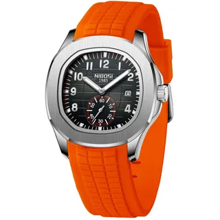 NIBOSI Uhren Herren Analog Quarz Armbanduhr Herren Wasserdicht Datum | 30 m wasserdicht, quadratisches Zifferblatt, klassische Vintage-Armbanduhr für Herren