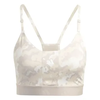 adidas Damen Workout Bra - Light Support AER Ls Tf AOP, Off White/Sand Strata, HS3001, 2XLC